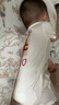呈堡新款嬰兒夏季棉短袖連體衣睡衣包屁衣外出服透氣嬰兒服寶寶衣服 奶茶杏 90cm 曬單實(shí)拍圖