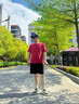 卡賓（CABBEEN）【彈力華夫格】休閑短褲男2024夏季新款潮牌黑色寬松五分褲 漆黑色11 L /50/175 曬單實(shí)拍圖