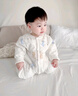 翹腳鴨（Tiptoe Duck）嬰兒衣服連體衣睡袋新生兒夾棉秋冬季寶寶貼身春秋款 小兔 100cm  曬單實拍圖