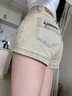 婍妡外穿短褲女2025夏裝韓版新款寬松顯瘦高腰闊腿薄款休閑五分褲 卡其色 M 建議85-100 曬單實(shí)拍圖