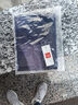 北極絨夏季薄款純棉半袖圓領(lǐng)開衫爸爸中老年短袖家居服睡衣男士上衣單件 灰藍(lán)色-短袖上衣 3XL 建議（140-160斤） 曬單實拍圖