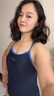 速比濤（Speedo）Free自由皮系列奇妙自由交叉背連體泳衣女高彈顯瘦減齡藍(lán)莓慕斯34 曬單實(shí)拍圖
