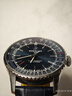 百年靈（BREITLING）【新品】航空計時(shí)自動(dòng)機械腕表藍色41瑞士手表 藍色-鱷魚(yú)皮-折疊扣 曬單實(shí)拍圖