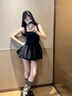 茯見(jiàn)辣妹芭蕾風(fēng)收腰蓬蓬吊帶連衣裙女2025新款夏法式花苞裙子短裙女 黑色 M 曬單實(shí)拍圖