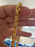 DRSJ越南鍍沙金項鏈男粗款仿真純黃金色999鍍金麻花不易掉色大金鏈子 麻繩鏈 60cm 曬單實(shí)拍圖