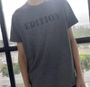 羅蒙高端短袖T恤男士裝夏季薄款潮流寬松休閑圓領(lǐng)半袖打底衫上衣服 灰色 L 【建議115-130斤】 曬單實(shí)拍圖