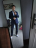 報喜鳥(niǎo)純羊毛西服套裝 商務(wù)男士單開(kāi)叉直筒外套KEBB251011U灰藍48A 曬單實(shí)拍圖