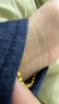 中國(guó)黃金（CHINA GOLD）黃金手鏈女足金古法兩世歡轉(zhuǎn)運(yùn)金珠手串七夕情人節(jié)生日禮物送女友 好柿蓮蓮手鏈 約8g 曬單實(shí)拍圖