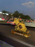 一賓（YIBIN）汽車(chē)擺件車(chē)載香水香薰福祿葫蘆車(chē)內飾品女高檔中控臺裝飾用品男士 砂金葫蘆+【檀木出入平安】 曬單實(shí)拍圖