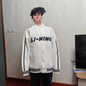 李寧外套男春秋新款華晨宇同款情侶休閑復(fù)古美式衛(wèi)衣開衫運(yùn)動(dòng)棒球服 潮流白（店長(zhǎng)推薦+口袋無(wú)拉鏈） M(建議110斤-130斤穿) 曬單實(shí)拍圖