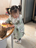 OAK FAMILY女童長袖寶寶連衣裙嬰兒春季碎花小童女孩公主裙子 絨球兔 90 cm 曬單實拍圖