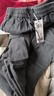 森馬（Semir）休閑褲女抓毛做舊工裝褲美式復(fù)古風(fēng)冬季松緊腰闊腿褲潮酷街頭 深灰20901 M 160/66A 曬單實(shí)拍圖