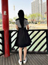 薇洛萱設計感小眾方領拼接條紋假兩件連衣裙女2025夏季收腰顯瘦裙子2821 黑色 XL 建議115-128斤 曬單實拍圖