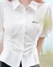 百圖betu女裝2025夏季新款襯衫翻領(lǐng)收褶設計顯瘦短袖上衣女2504T44 白色 XS 曬單實(shí)拍圖