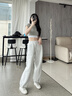Calvin Klein內衣【摩登引力帶】25夏季女ck可外穿羅紋辣妹短款正肩T恤QS7349 P7A-椰青灰 S 曬單實(shí)拍圖