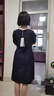 奧豚時(shí)尚連衣裙女2025夏氣質(zhì)短袖收腰顯瘦女裙AT1770 藏青色  XL  曬單實(shí)拍圖