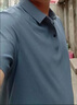 羅蒙（ROMON）  冰絲短袖T恤男夏季中年男士爸爸夏裝薄款翻領(lǐng)polo網(wǎng)球衫衣服高 字母兔頭：黑色 翻領(lǐng) 2XL 180 建議155-175斤 曬單實(shí)拍圖