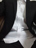 雀之音【順豐次/隔日達(dá)】西服套裝男士商務(wù)修身西裝職業(yè)裝純黑西裝外套 （單件裝）黑色西裝外套 2XL 180【150-165斤】 曬單實(shí)拍圖