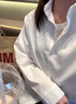 匆蒙白色襯衫女春夏長(cháng)袖竹纖維微彈女士襯衫職業(yè)襯衫內搭女商務(wù)修身 曬單實(shí)拍圖