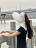 劉潮布大帽檐遮陽帽女防曬防紫外線夏季遮全臉空頂漁夫帽騎車戶外太陽帽 深灰色 可拆卸后擺披肩 均碼可調節(jié)(54-60cm) 曬單實拍圖