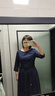 譚飛【塞納河畔連衣裙】2025年早春新款女復(fù)古風(fēng)高腰傘裙赫本風(fēng)氣質(zhì)裙 藏藍(lán)色 L 曬單實(shí)拍圖