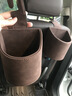FORSSK座椅背掛鉤多功能后排汽車(chē)用車(chē)內置物飲料水杯架用品 皮革款-水杯架【理想橙】1個(gè)裝 曬單實(shí)拍圖