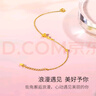 周六福足金999玫瑰黃金手鏈女七夕禮物計價A0711678 約2.14g 16+3cm  曬單實拍圖