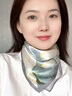 MITHAOL KUSC真絲小方巾100%桑蠶絲護(hù)頸女生方巾母親節(jié)生日禮物送婆婆 出水芙蓉【心想事