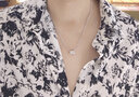 皕寶樓PT950鉑金項鏈女士 小蠻腰吊墜 白金項鏈送女友元旦禮物 圓形孔5.57g 曬單實(shí)拍圖