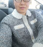 哥弟真的好（GIRDEAR）女裝拼色珠片金銀絲小香風(fēng)Polo針織開衫女A400983 銀灰 L (4碼) 曬單實拍圖