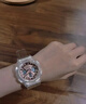 卡西歐（CASIO）手表女GSHOCK獨(dú)角獸星空粉學(xué)生雙顯考試多功能運(yùn)動防水送女友禮物 GMA-S120SR-7A透明冰韌玫瑰金 曬單實(shí)拍圖