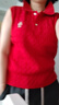 Teenie Weenie小熊女裝毛衣2025夏季新款復(fù)古簡(jiǎn)約休閑學(xué)院無(wú)袖毛衫 紅色 L 曬單實(shí)拍圖
