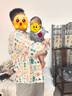 巴厘小豬（BALIPIG）親子裝一家三口襯衣父母子女上衣兒童春裝嬰兒衣服超洋氣襯衫 寶寶款 80cm 曬單實拍圖