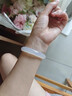 郎凱丹頓瑪瑙手鐲女白冰玉髓鐲子白月光圓條翡翠玉石玉鐲送媽媽送 53-54圈【適合80-90斤】 曬單實(shí)拍圖