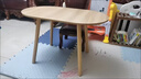 督庭學(xué)習小書(shū)桌床上兒童玩具桌子飄窗桌花生桌學(xué)習吃飯寫(xiě)字方桌小茶幾 【圓弧形】原木色(80*48*50) 曬單實(shí)拍圖