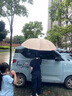 明佳匠三人大號超大傘晴雨兩用加固加厚結實(shí)抗風(fēng)傘男女手動(dòng)防曬遮陽(yáng)雨傘 梧桐米【加厚黑膠-12骨超大傘】 【終身質(zhì)保-漏雨包換-加厚黑膠】 曬單實(shí)拍圖