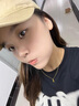 YaoYiZun小方塊純銀項鏈女2025新款輕奢小眾高級感送老婆生日禮物送女友 S925銀小金條項鏈【金色】 曬單實(shí)拍圖