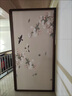 如庭刺繡屏風(fēng)入戶(hù)玄關(guān)隔斷移動(dòng)新中式實(shí)木門(mén)對門(mén)辦公室花格遮擋門(mén)座屏 胡桃木+刺繡100x180cm 整裝 曬單實(shí)拍圖