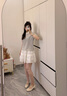 康莉羊皮粗跟瑪麗珍鞋女2025年春季新款真皮褶皺甜美高跟小皮鞋子 奶油白 37 (235mm) 曬單實拍圖