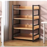 耐家（Naijia）架子置物架落地多層收納儲物書(shū)架辦公室桌邊鋼木臥室簡(jiǎn)易家用書(shū)柜 5層黃梨木色-長(cháng)80高143 曬單實(shí)拍圖