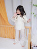 moonkids女童喇叭褲夏季薄款兒童波點(diǎn)休閑長褲小女孩2025夏裝九分微喇褲子 18378杏色喇叭褲 110 cm 曬單實(shí)拍圖