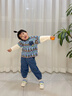 齊齊熊（ciciibear）【2025春裝新品】寶寶褲子春季男童軟牛仔褲休閑褲兒童長(zhǎng)褲 牛仔藍(lán) 90 曬單實(shí)拍圖