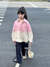 迪士尼女童漸變色襯衫春秋裝2024新款初中生襯衣外套女孩洋氣韓版上衣 粉色 130 曬單實拍圖