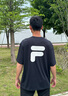 FILA FUSION斐樂(lè )潮牌多彩休閑短袖T恤夏季寬松純棉防曬涼感情侶上衣 深黑-BK（25年升級版） L /175/96A 曬單實(shí)拍圖