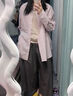 塔馳密司（touchmiss）TOUCH MISS通勤含萊賽爾襯衣女2025夏季新款舒適透氣襯衫 淺橘色 M 106-115斤 曬單實(shí)拍圖
