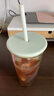 星巴克（Starbucks）經(jīng)典薄荷綠系列三角玻璃吸管杯473ml情人節禮物 曬單實(shí)拍圖