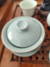 龍泉青瓷哥窯冰裂三才蓋碗手工陶瓷功夫茶具喝茶碗手抓泡茶碗耐高溫沖茶器 哥窯粉青開(kāi)片-禮盒裝 曬單實(shí)拍圖