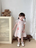 俠客小龜女童連衣裙夏裝2025新款兒童公主裙旗袍漢服寶寶新中式禮服夏季 粉色 120 曬單實(shí)拍圖