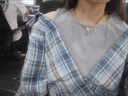均垚長袖假兩件連衣裙女2025新款裙子春夏季女裝小個子海邊短裙包臀裙 假兩件格子衫連衣裙 M 【建議95-105斤】 曬單實拍圖