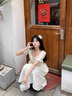 莫代爾少女夢境印花復(fù)古法式甜美碎花連衣裙2025夏季新款修身泡泡袖長裙 圖片色 【圖案印花】 M 90-110斤 曬單實拍圖